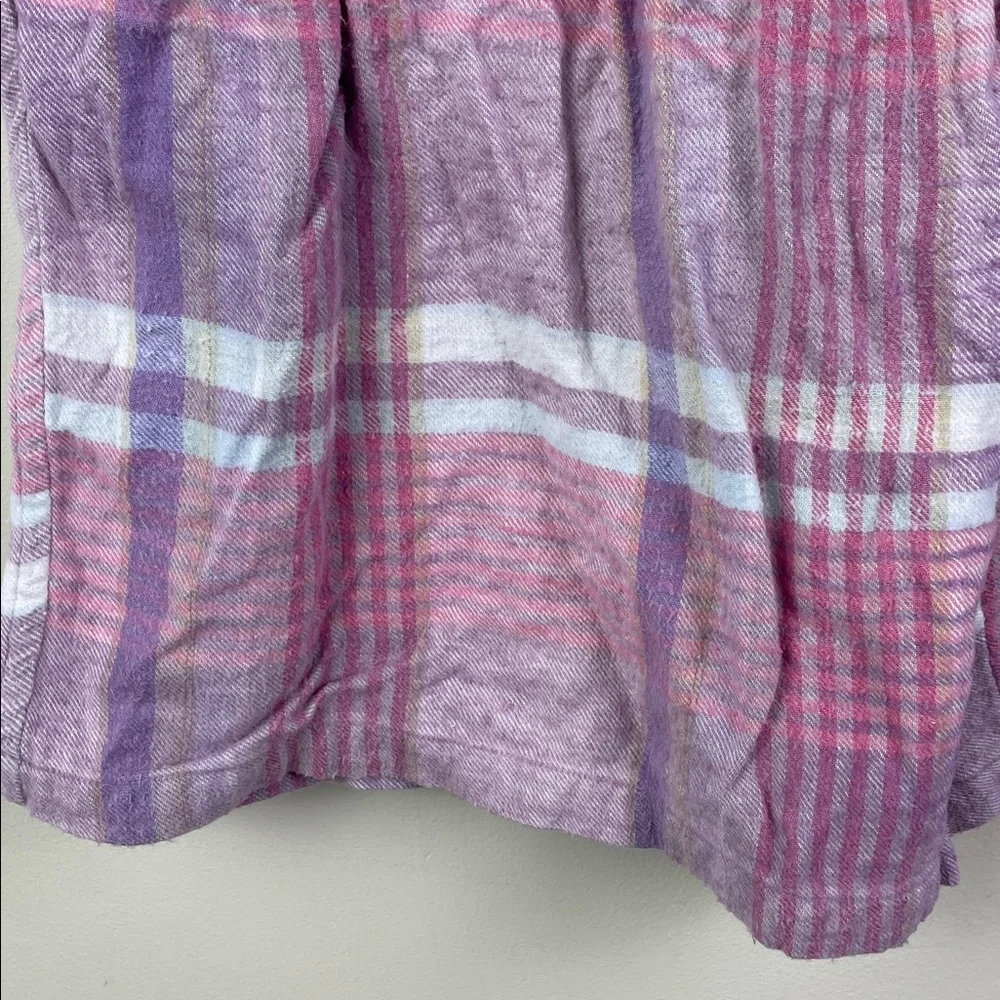 Vintage Shah Safari Pleated Shorts Smocked Waist Pink Plaid